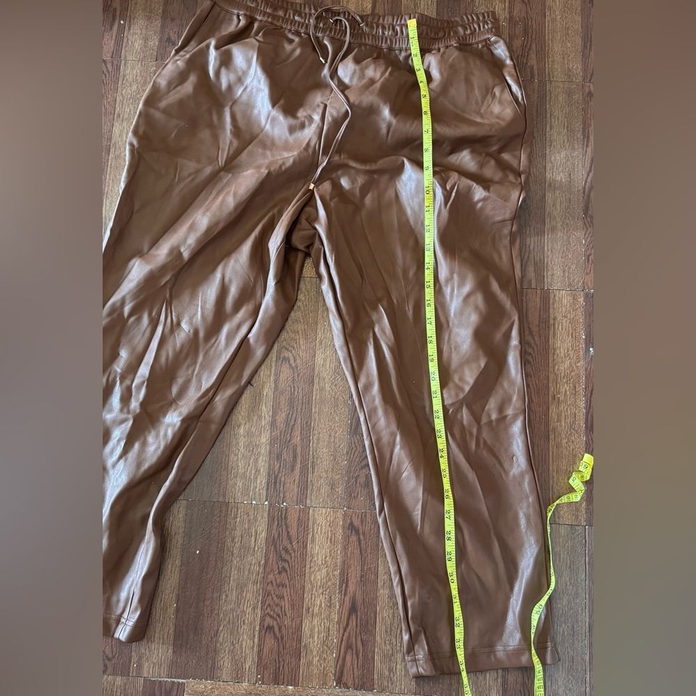 Faux Leather Drawstring Pants Marc New York Andrew Marc Women’s XL Maximalist - Picture 12 of 14